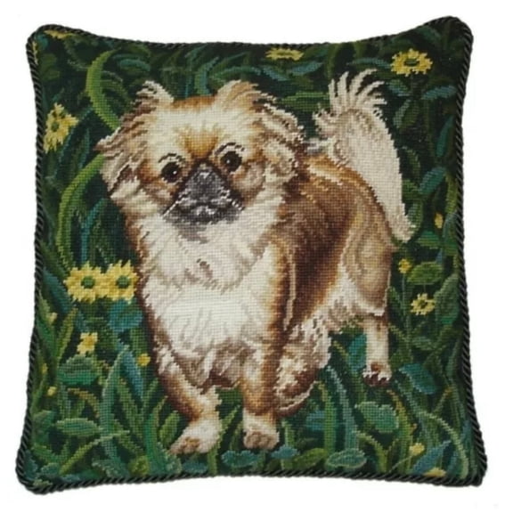 Pekingese Dog Needlepoint Pillow 16x16