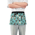 thumbnail image 1 of Pekingese Dogs and Guitar Server Apron with 3 Pockets Waterproof Waitress Waist Short Apron for Man Woman 12 Inches, 1 of 7