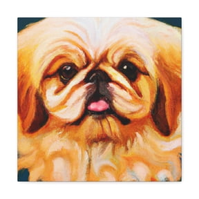 "Pekingese in Baroque" - Canvas