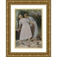 thumbnail image 1 of Pekka Halonen 11x14 Gold Ornate Wood Frame and Double Matted Museum Art Print Titled - Girls Pushing a Boat (1925), 1 of 4