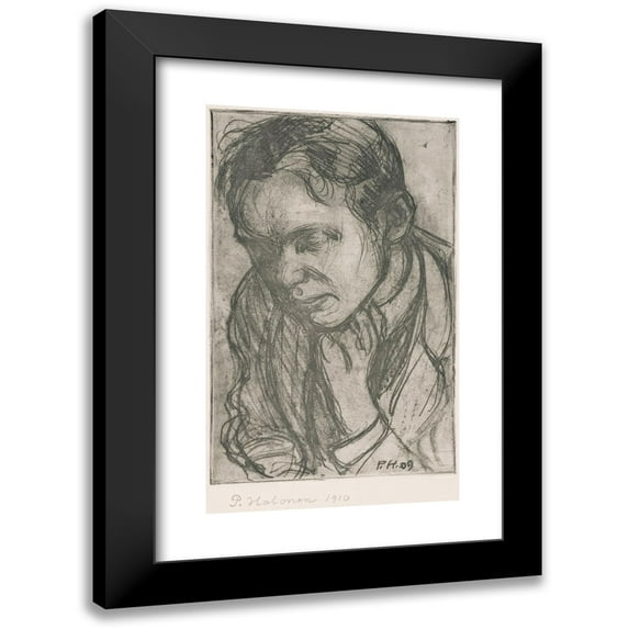 Pekka Halonen 12x18 Black Modern Framed Museum Art Print Titled - Young Man Deep in Thought (1909)