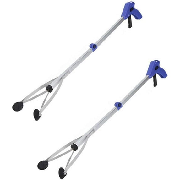 Pekkaxy 2 Pack Foldable Reacher Grabber Tool, Long 32" Foldable Extender Gripper Tool, Suction Cups for Precise Work, Claw Trash Garbage Picker, Garden Nabber, Mobility Aid Pick Up Tool