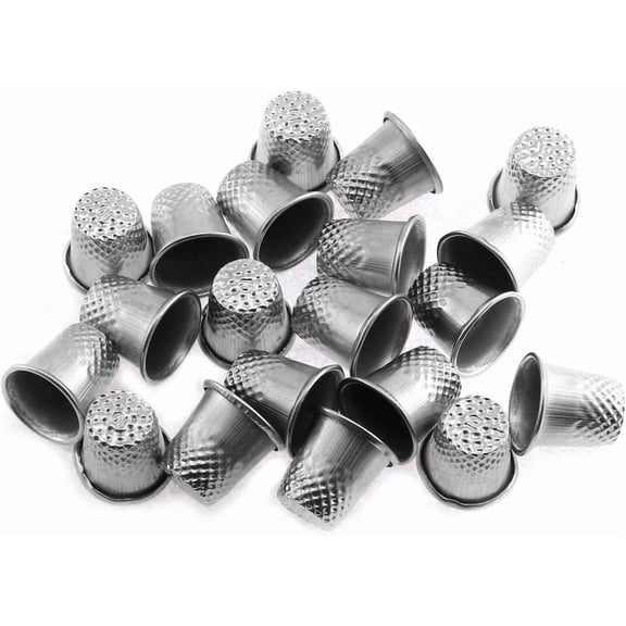 Pekkaxy 20pcs Sewing Thimbles Quilting Thimbles Finger Protector Tool Metal DIY Handmade Crafts Accessories