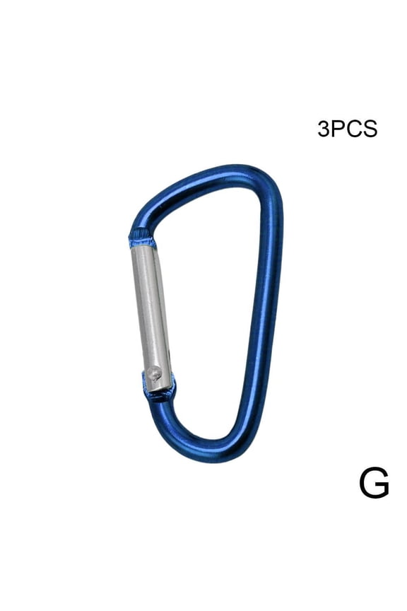 3 Pack Aluminum Alloy Mini Carabiner Clips, Lightweight Portable Keychain Hooks for Hanging Cords Ropes Hoses, Home RV Boat Gear Organizer