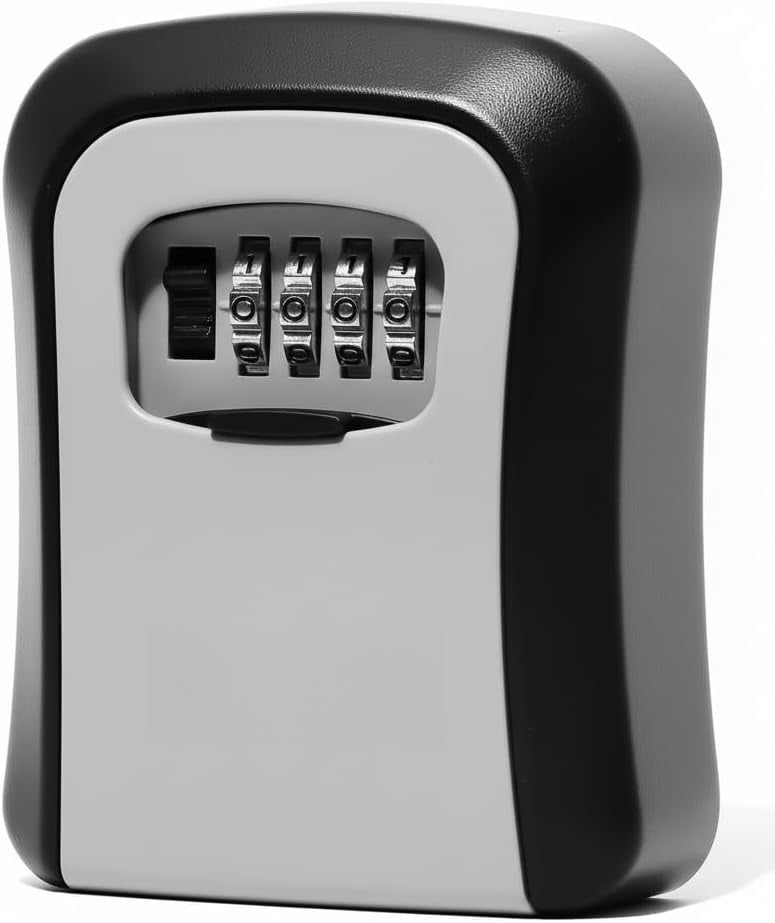 Pekkaxy 4-Digit Combination Key Lock Box, Waterproof Wall Mount Key ...