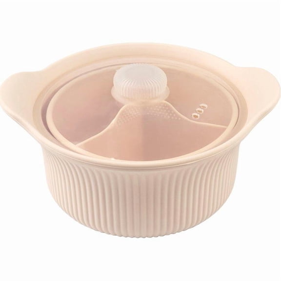 Pekkaxy 42oz 3-Compartment Silicone Steamer, Even Heating Preserves Nutrients & Moisture, Quick Weeknight Dinners & Baby Food Prep