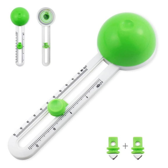 Pekkaxy Adjustable Circle Cutter Plastic Rotary Cutting Tool For Paper Fabric Cardboard Scrapbooking Sewing DIY Crafts And Art Projects