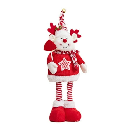Pekkaxy Adjustable Standing Christmas Gnomes, Large Plush Elf Figurine with Retractable Legs