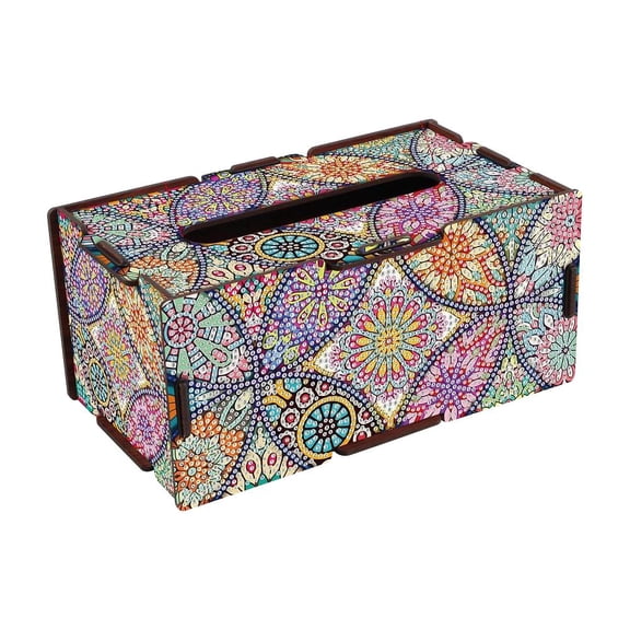 Pekkaxy Animal Pattern Wooden Tissue Box 3D Splicing Rustic Craft Tissue Holder For Home Office Decoration