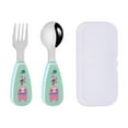 thumbnail image 1 of Pekkaxy Baby Fork and Spoon Set, 304 Stainless Steel with Soft Grip Handles, Safe for Baby's First Self-Feeding, 1 of 9