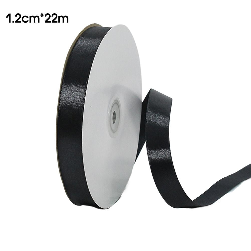 Pekkaxy Black Silk Ribbon Roll, Decorative Wrap Ribbon for Gift ...