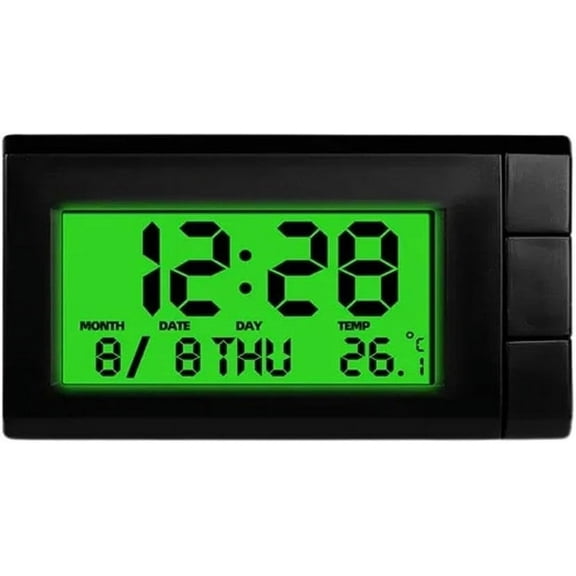 Pekkaxy Car Dashboard Digital Clock,Automobile Calendar,Multicolor,1pcs