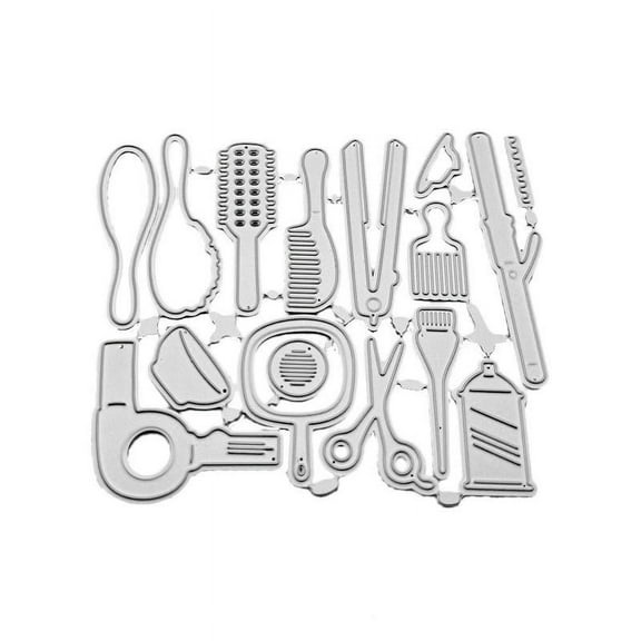 Pekkaxy Carbon Steel Die Cutting Mold, 16-Piece Reusable Crafting Set, for DIY Greeting Cards and Scrapbooking