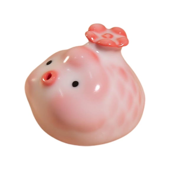 Pekkaxy Ceramic Bubbling Tea Pet Fish, 1.4 x 1.3 x 1.2 in, Releases Bubbles in Hot Water, Fun Interactive Accessory for Tea Brewing