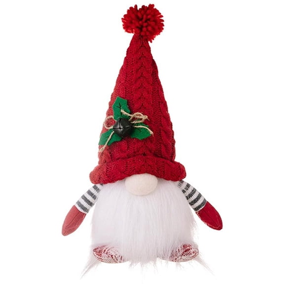 Pekkaxy Christmas Elf Mini Knitted Decorative Figurine Plush Hand-knitte