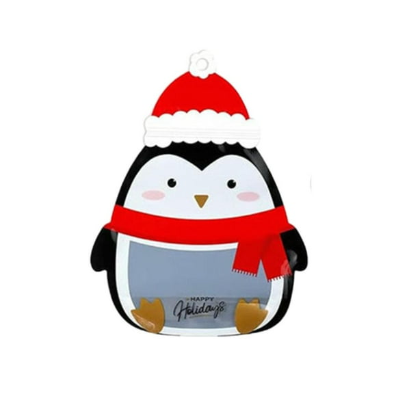 Pekkaxy Christmas Reusable Snack Bags, 20 Count Plastic Goodie Bags with Holiday Designs