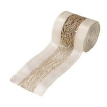 Pekkaxy Christmas Ribbon Roll for Gift Wrapping, Glitter Fabric Ribbon for Bows and Holiday Bouquet Decorations