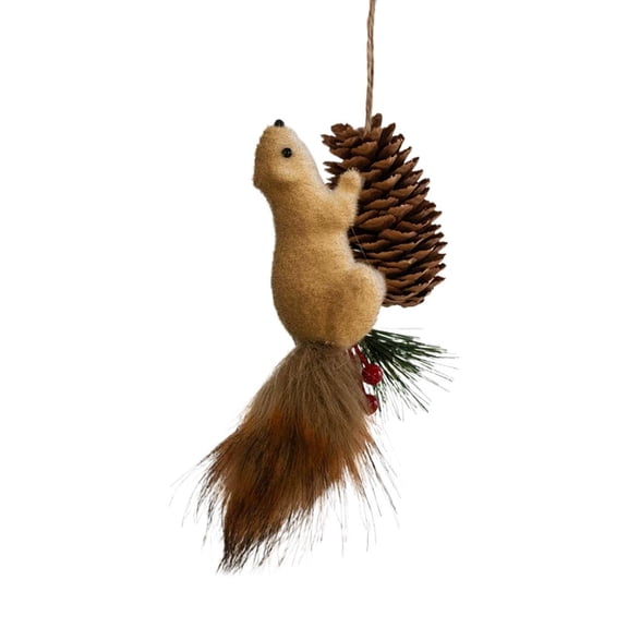 Pekkaxy Christmas Tree Squirrel Ornaments,Christmas Tree Hanging Ornaments,Foam Squirrel Pendants,Squir rel Figurine m Shaped Christ