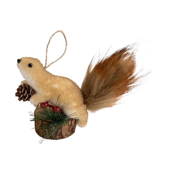 Pekkaxy Christmas Tree Squirrel Ornaments,Christmas Tree Hanging Ornaments,Foam Squirrel Pendants,Squir rel Figurine m Shaped Christ