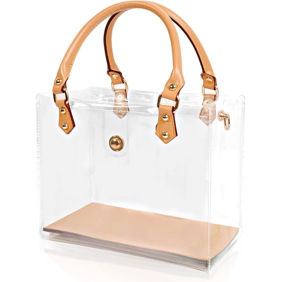 Pekkaxy Clear PVC DIY Tote Bag Handbag Making Kit Handmade Gift Bag Craft Accessory Tool Set Birthday Holiday Gift Bag