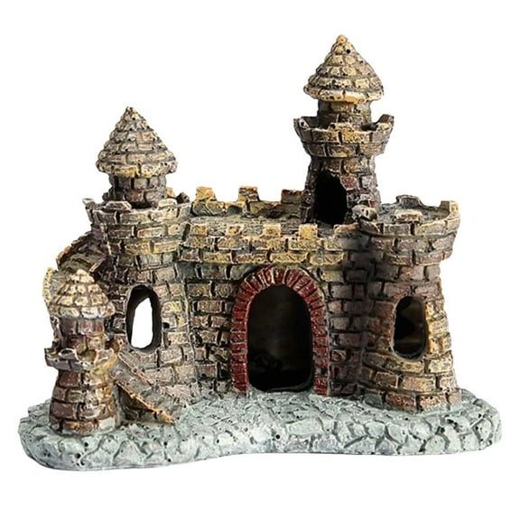 Pekkaxy Decorative Castle Figurine, 3.9 Inches Tall, Eco-Friendly Resin Material, Ideal for Diorama Crafting or Home Office Decor