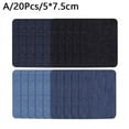 thumbnail image 1 of Pekkaxy Denim Iron-On Patches, 20-Pack for Repairing Holes & Tears, Reinforce Jeans Knees and Inner Thighs, 1 of 9