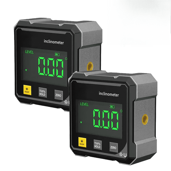 Pekkaxy Digital Angle Finder with Electronic Laser - 4-Side Strong Magnetic Angle Gauge, Magnetic Electronic Level Angle Finder Tool Protractor Inclinometer Woodworking Tools for Table Saw