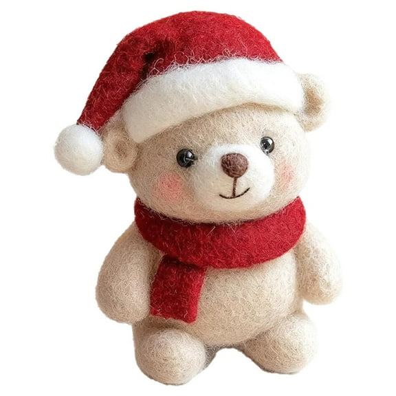 Pekkaxy Felt Christmas Doll Ornament, 3.15 x 1.57 in, Soft Handmade Holiday Decor for Kids, Perfect for Tree Trimming and Festive Table Settings