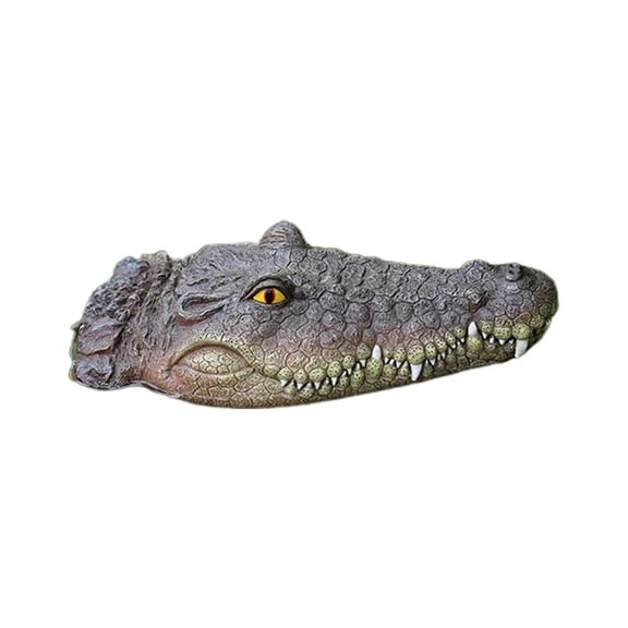 Pekkaxy Floating Alligator Head, 12.6 x 5.7 x 3.15 in, Realistic Wildlife Deterrent for Ponds, Protects Fish from Raccoons and Birds in Your Pool