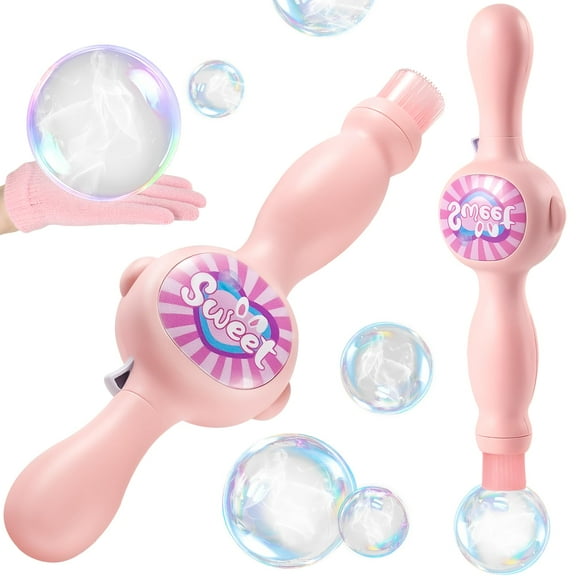 Pekkaxy Fog Bubble Machine for Kids, Colorful Smoke Bubble Fog Machine, Elastic Bubble Fog Wand, Magic Interactive Fog Bubble Maker with Smoke, Christmas Birthday Boy Girl Gifts