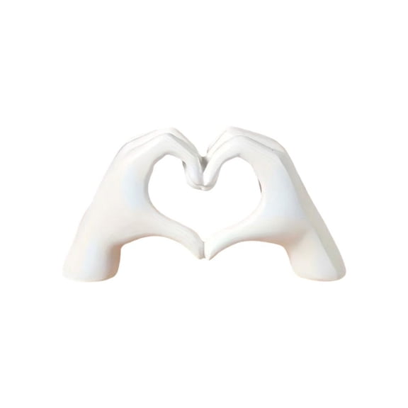 Pekkaxy Heart Hands Sculpture - Love Decor for Living Room, Bedroom, Bookshelf Black Finger Gesture Statue for Coffee Table, Office, TV Cabinet, Small Space Decoration