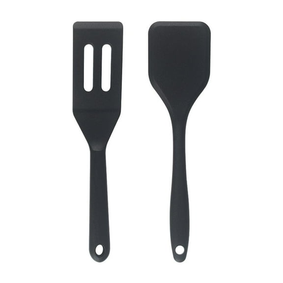 Pekkaxy Heat-Resistant Silicone Spatulas, Set of 2 in 8.1 & 8.3 in, Food-Grade Safe for High-Temp Cooking, Saves Kitchen Space, Great for Family Kitchens and Outdoor Trips