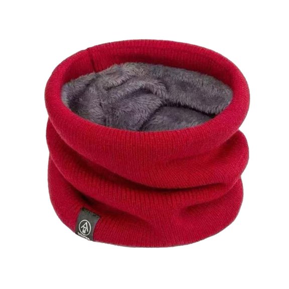 Pekkaxy Knitted Neck Warmer, Knitting Fleece Scarf Gaiter Mask ski, Fleece Lined Winter Scarves for Men & Women