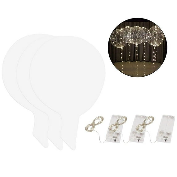 Pekkaxy LED Light Up Bobble Balloon, Glowing Party Balloon Decoration for Birthday and Wedding