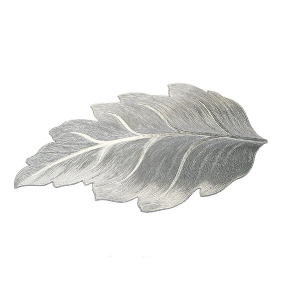 Pekkaxy Leaf Shaped Placemat, 12.6 x 20.08 in, 3D Gold Embossed Design, Adds a Touch of Light Luxury to Your Table Decor, Perfect for Restaurants, Coffee Shops, and Dining Rooms
