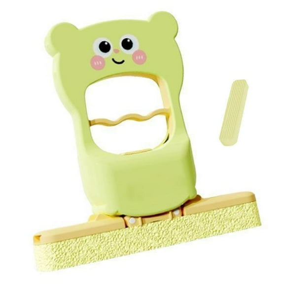 Pekkaxy Lightweight Foldable Cleaning Mop, Deep Groove Design for Tough Grease and Dry Stains, Convenient for Upright or Wall Storage in Small Spaces