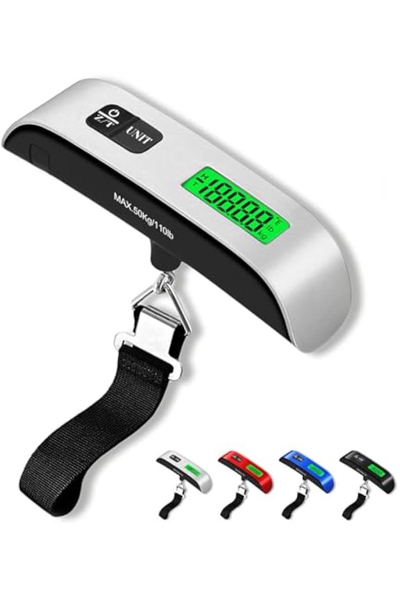 Luggage Scale, 110lb Luggage Weight Scale with 4 Unit Switching Functions&LED Display, Luggage Scale Travel Digital for Weighing Luggage, Backpacks, Packages and Markets