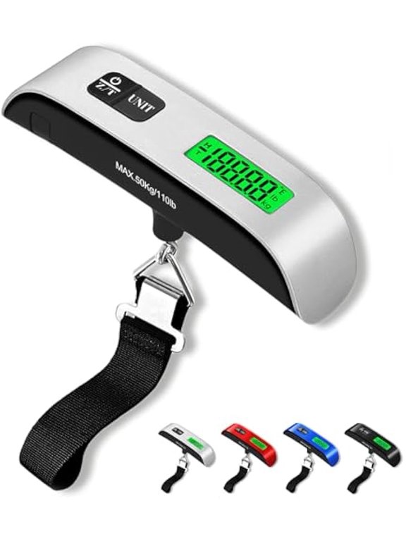 Luggage Scale, 110lb Luggage Weight Scale with 4 Unit Switching Functions&LED Display, Luggage Scale Travel Digital for Weighing Luggage, Backpacks, Packages and Markets