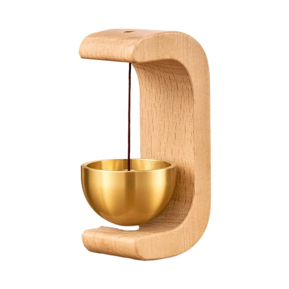 Pekkaxy Magnetic Door Chime,Magnetic Wooden Wind Chime Doorbell Decoration,Handmade Wooden Doorbell Shopkeepers Bell for Door Opening,Gifts for Housewarming