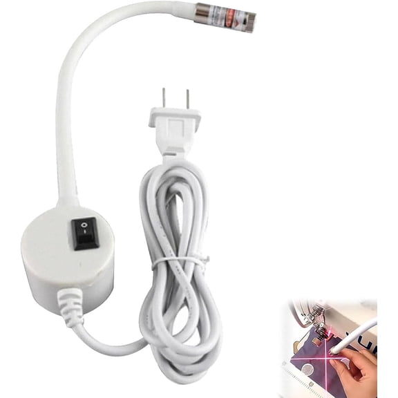 Pekkaxy Magnetic Positioning Quilting Light for Sewing Machine, Adjustable Dot/Straight Line/Crosshair Projection, Bright Light for Sewing Machines Precision
