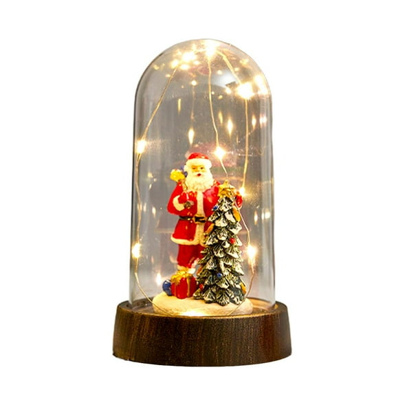 Pekkaxy Mini LED Dome Christmas Tree Decoration, Creative Tabletop Lighted Holiday Decor