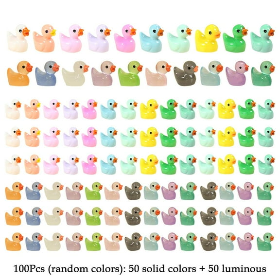 Pekkaxy Mini Resin Duck Figurines,Bulk Pack for Miniature Landscapes, Fairy Gardens, and Home Decor