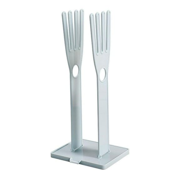 Pekkaxy Multifunctional Glove Drying Rack, 5.9 in x 4.7 in x 13.4 in, Collects Drips to Keep Counter Dry, Organizes Wet Kitchen Gloves and Tools