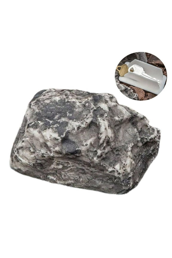 Outdoor Rock Hide a Key, Emergency Spare Car Key Hider Safe for Home or Garden