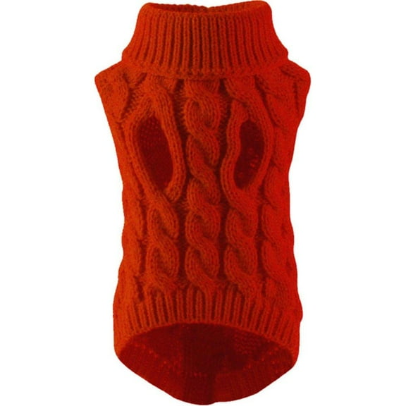 Pekkaxy Pet Dog Sweater, Cable Knit Design, Soft & Warm Winter Apparel for Small to Medium Dogs