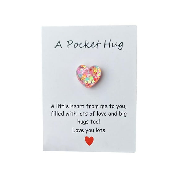 Pekkaxy Pocket Cards, 3.5 x 2.7 in, Colorful with Resin Decor, Sparkling Mini Greeting Cards for Personal Messages, Perfect for Journaling, Scrapbooking, and Small Gifts