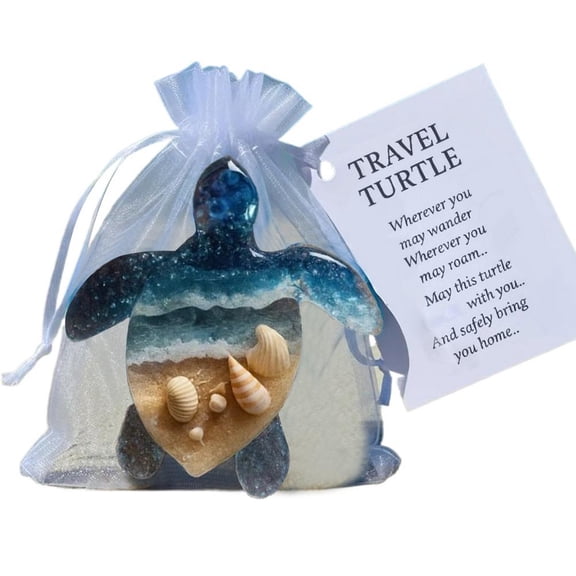 Pekkaxy Pocket Sea Animal Hugs, Pocket Travel Turtle Hug Gift, Mini Hugs Turtles, Thank You Note Cards Greeting Card Mini Ocean Beach Animal Hug Token for Friend and Family