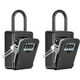 thumbnail image 1 of Pekkaxy Portable Key Lock Box, Upgrade Clearly Visible Numbers, Lock Box Wall Mounted for House Key, 5 Key Capacity, Weatherproof Resettable Code (1 Pack, Gray), 1 of 5