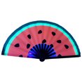 thumbnail image 1 of Pekkaxy Folding Hand Fan for Rave,Glow Folding Clack Hand Fan,Chinese Japanese Handheld Fan,Unisex Large Clack Festival Folding Hand Fan for Festive Party, 1 of 6