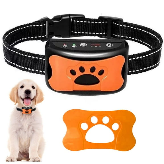 Pekkaxy Rechargeable Dog Bark Collar, Smart Sound Detection Stops Excessive Barking, Adjustable Nylon Strap Fits 11-110 lb Dogs
